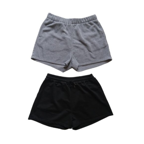 Set of 2 Black and Gray Casual Loungewear Shorts Bundle Women's Size X-Large - Picture 1 of 12